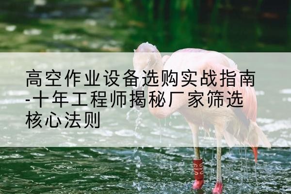 冕宁剪叉式升降机厂家-高空作业设备选购实战指南-十年工程师揭秘厂家筛选核心法则
